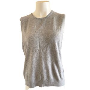 Cherokee XL women’s sweater vest grey sleeveless cotton round neck